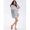 imageEXLURA Womens Summer 2 Piece Sets Long Sleeve Button Down Shirts Matching Short Sets Oversized Spring Vacation Outfits 2025Black