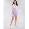 imageEXLURA Womens Summer 2 Piece Sets Long Sleeve Button Down Shirts Matching Short Sets Oversized Spring Vacation Outfits 2025Dark Purple