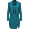 imageEXLURA Womens Professional Business Lightweight Blazer Dress Suit Sets 2 Piece Work Office Fashion OutfitsBlue