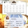 imageEXLURA Womens 2025 Casual Long Lantern Sleeve Dresses Square Neck Ruffle Tie Back Elastic Waist Aline Short Mini DressBlue