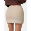 imageEXLURA Womens Button Bodycon Mini Skirt Sexy Night Club High Waist Elastic Y2K Fall Winter Plaid SkirtsApricot
