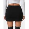 imageEXLURA Womens Button Bodycon Mini Skirt Sexy Night Club High Waist Elastic Y2K Fall Winter Plaid SkirtsBlack