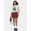 imageEXLURA Womens Button Bodycon Mini Skirt Sexy Night Club High Waist Elastic Y2K Fall Winter Plaid SkirtsDark Red