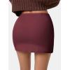 imageEXLURA Womens Button Bodycon Mini Skirt Sexy Night Club High Waist Elastic Y2K Fall Winter Plaid SkirtsWine Red