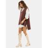 imageEXLURA Womens Oversized Sweater Vest Knit V Neck Tunic Casual Sleeveless Long Pullover Tank Tops Winter Spring Trendy 2025Brown