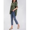 imageEXLURA Womens Summer Oversized T Shirts 2025 Casual Short Sleeve Loose Maternity Tops Crewneck Tunic Plus Gym Workout TopArmy Green