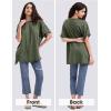 imageEXLURA Womens Summer Oversized T Shirts 2025 Casual Short Sleeve Loose Maternity Tops Crewneck Tunic Plus Gym Workout TopArmy Green