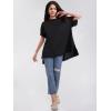 imageEXLURA Womens Summer Oversized T Shirts 2025 Casual Short Sleeve Loose Maternity Tops Crewneck Tunic Plus Gym Workout TopBlack