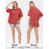 imageEXLURA Womens Summer Oversized T Shirts 2025 Casual Short Sleeve Loose Maternity Tops Crewneck Tunic Plus Gym Workout TopBrick Red