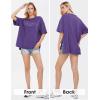 imageEXLURA Womens Summer Oversized T Shirts 2025 Casual Short Sleeve Loose Maternity Tops Crewneck Tunic Plus Gym Workout TopDark Purple