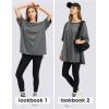 imageEXLURA Womens Summer Oversized T Shirts 2025 Casual Short Sleeve Loose Maternity Tops Crewneck Tunic Plus Gym Workout TopDeep Grey