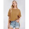imageEXLURA Womens Summer Oversized T Shirts 2025 Casual Short Sleeve Loose Maternity Tops Crewneck Tunic Plus Gym Workout TopGinger