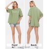 imageEXLURA Womens Summer Oversized T Shirts 2025 Casual Short Sleeve Loose Maternity Tops Crewneck Tunic Plus Gym Workout TopGrey Green