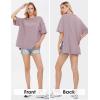 imageEXLURA Womens Summer Oversized T Shirts 2025 Casual Short Sleeve Loose Maternity Tops Crewneck Tunic Plus Gym Workout TopGrey Purple