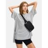 imageEXLURA Womens Summer Oversized T Shirts 2025 Casual Short Sleeve Loose Maternity Tops Crewneck Tunic Plus Gym Workout TopLight Grey
