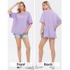 imageEXLURA Womens Summer Oversized T Shirts 2025 Casual Short Sleeve Loose Maternity Tops Crewneck Tunic Plus Gym Workout TopLight Purple