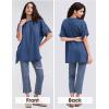 imageEXLURA Womens Summer Oversized T Shirts 2025 Casual Short Sleeve Loose Maternity Tops Crewneck Tunic Plus Gym Workout TopNavy Blue