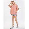 imageEXLURA Womens Summer Oversized T Shirts 2025 Casual Short Sleeve Loose Maternity Tops Crewneck Tunic Plus Gym Workout TopOrange