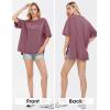 imageEXLURA Womens Summer Oversized T Shirts 2025 Casual Short Sleeve Loose Maternity Tops Crewneck Tunic Plus Gym Workout TopPurple