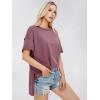 imageEXLURA Womens Summer Oversized T Shirts 2025 Casual Short Sleeve Loose Maternity Tops Crewneck Tunic Plus Gym Workout TopPurple