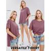 imageEXLURA Womens Summer Oversized T Shirts 2025 Casual Short Sleeve Loose Maternity Tops Crewneck Tunic Plus Gym Workout TopPurple