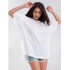 imageEXLURA Womens Summer Oversized T Shirts 2025 Casual Short Sleeve Loose Maternity Tops Crewneck Tunic Plus Gym Workout TopWhite