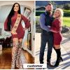 imageEXLURA Womens 2025 Mock Neck Ribbed Long Sleeve Bodycon Pullover Cute Mini Sweater DressWine Red