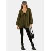 imageEXLURA Womens 2025 Oversized Cardigan Sweaters Fall Winter Lightweight Soft Knit Cardigan Open Front Button Outwear CoatsArmy Green