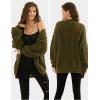 imageEXLURA Womens 2025 Oversized Cardigan Sweaters Fall Winter Lightweight Soft Knit Cardigan Open Front Button Outwear CoatsArmy Green