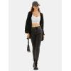 imageEXLURA Womens 2025 Oversized Cardigan Sweaters Fall Winter Lightweight Soft Knit Cardigan Open Front Button Outwear CoatsBlack