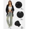 imageEXLURA Womens 2025 Oversized Cardigan Sweaters Fall Winter Lightweight Soft Knit Cardigan Open Front Button Outwear CoatsBlack