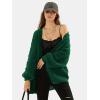 imageEXLURA Womens 2025 Oversized Cardigan Sweaters Fall Winter Lightweight Soft Knit Cardigan Open Front Button Outwear CoatsDeep Green