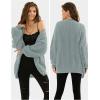 imageEXLURA Womens 2025 Oversized Cardigan Sweaters Fall Winter Lightweight Soft Knit Cardigan Open Front Button Outwear CoatsGrey Green