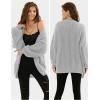 imageEXLURA Womens 2025 Oversized Cardigan Sweaters Fall Winter Lightweight Soft Knit Cardigan Open Front Button Outwear CoatsLight Grey