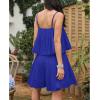 imageEXLURA Womens 2025 Summer Romper Dress Spaghetti Strap Pleated Fashion Short Jumpsuit OutfitsRoyal Blue