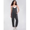 imageEXLURA Womens Casual Summer Jumpsuits 2025 Romper Bib Outfits Adjustable Straps Denim Overalls with PocketsBlack