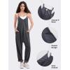 imageEXLURA Womens Casual Summer Jumpsuits 2025 Romper Bib Outfits Adjustable Straps Denim Overalls with PocketsBlack