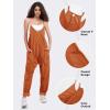 imageEXLURA Womens Casual Summer Jumpsuits 2025 Romper Bib Outfits Adjustable Straps Denim Overalls with PocketsOrange