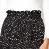 imageEXLURA Womens High Waist Polka Dot Pleated Skirt Midi Swing Skirt with PocketsBlack