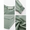 imageEXLURA Womens Spring Oversized V Neck Tunic Tops 2025 Casual Long Sleeve Shirts Lightweight Soft Sweater Curved Hem T ShirtsArmy Green