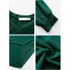 imageEXLURA Womens Spring Oversized V Neck Tunic Tops 2025 Casual Long Sleeve Shirts Lightweight Soft Sweater Curved Hem T ShirtsDark Green