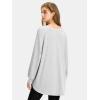 imageEXLURA Womens Spring Oversized V Neck Tunic Tops 2025 Casual Long Sleeve Shirts Lightweight Soft Sweater Curved Hem T ShirtsGrey