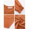 imageEXLURA Womens Spring Oversized V Neck Tunic Tops 2025 Casual Long Sleeve Shirts Lightweight Soft Sweater Curved Hem T ShirtsOrange