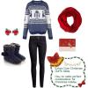 imageEXLURA Patterns Reindeer Ugly Christmas Sweater Jumper Pullover TopsBlue