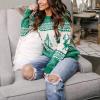 imageEXLURA Patterns Reindeer Ugly Christmas Sweater Jumper Pullover TopsGreen