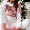 imageEXLURA Patterns Reindeer Ugly Christmas Sweater Jumper Pullover TopsPink Print