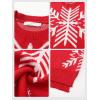 imageEXLURA Patterns Reindeer Ugly Christmas Sweater Jumper Pullover TopsRed Snow Print