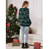 imageEXLURA Patterns Reindeer Ugly Christmas Sweater Jumper Pullover TopsTree Green