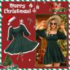 imageEXLURA Womens Lantern Sleeve Tie Back Summer Dress Ruffled Off Shoulder ALine Vintage Mini DressDark Green