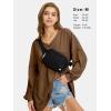 imageEXLURA Womens Spring Long Sleeve Shirts V Neck Casual Maternity Tops Loose Babydoll Pullover Dressy Tunic Blouse Outfits 2025Coffee